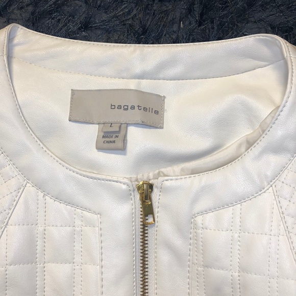 Bagatelle Quilted Leather Jacket with Gold Zippers - Picture 2 of 7